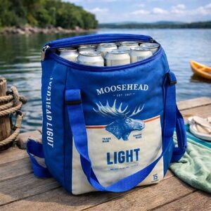 Moosehead Light‎ Beer Backpack Cooler 15 Can Capacity Blue Insulated Vintage
